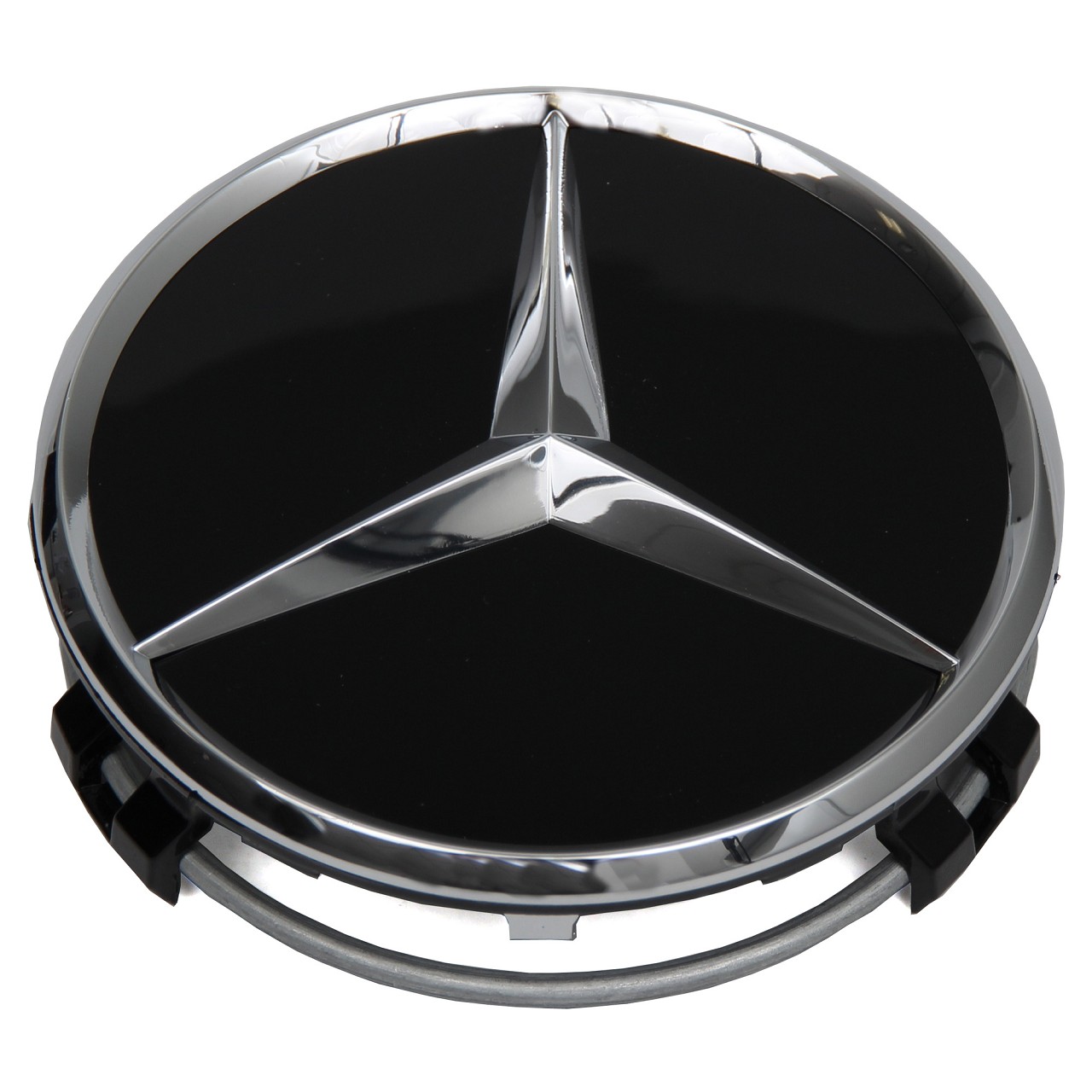 4x ORIGINAL Mercedes-Benz Nabendeckel Felgendeckel Ø 75 mm SCHWARZ 66470200
