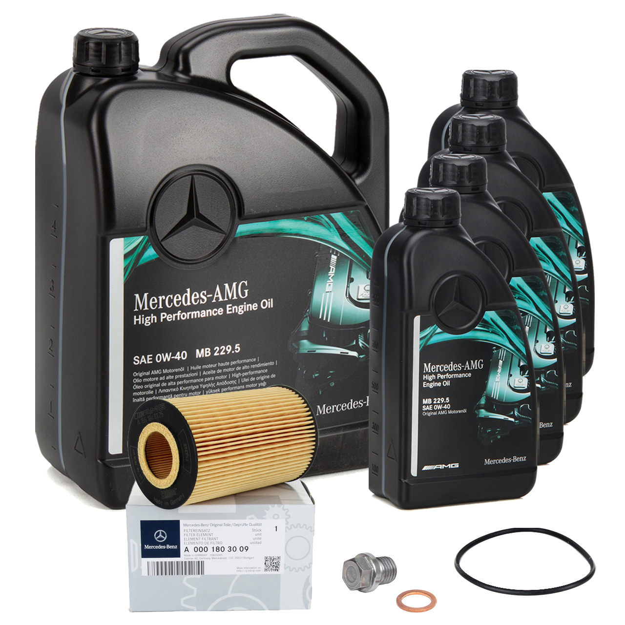 9L ORIGINAL Mercedes AMG High performance 0W40 + Ölfilter M156 C-/E-/CL-63AMG