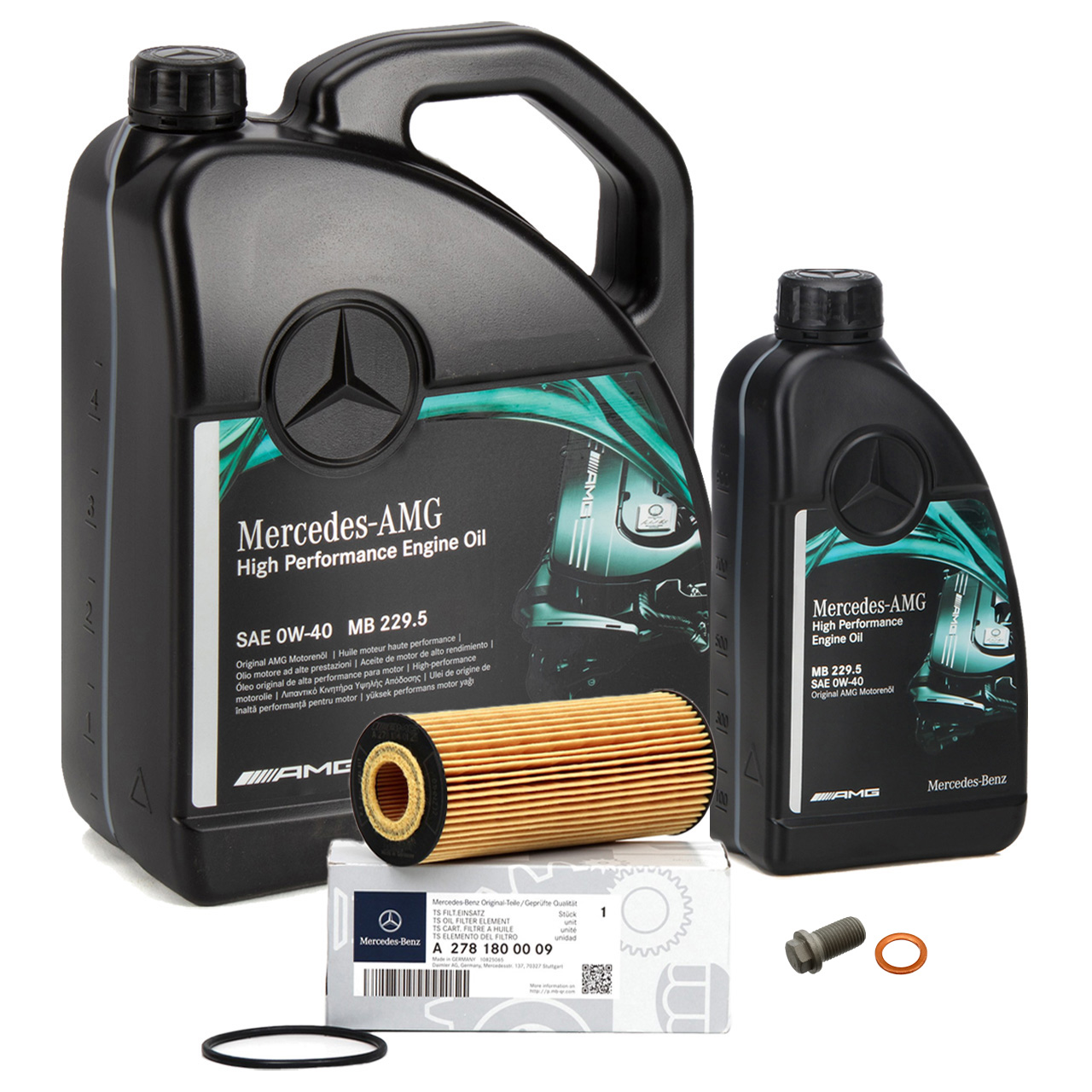 6L ORIGINAL Mercedes AMG High performance 0W40 + Ölfilter W176 C117 X117 X156 M133 45AMG