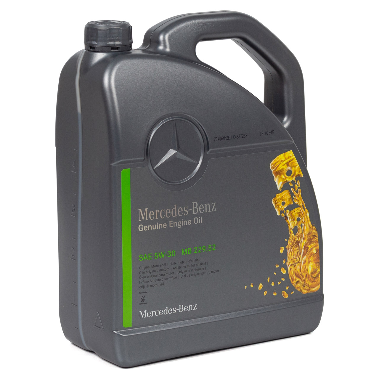 10 Liter Original Mercedes-Benz Motoröl 5W30 229.52 Inkl. Trichter + Anhänger