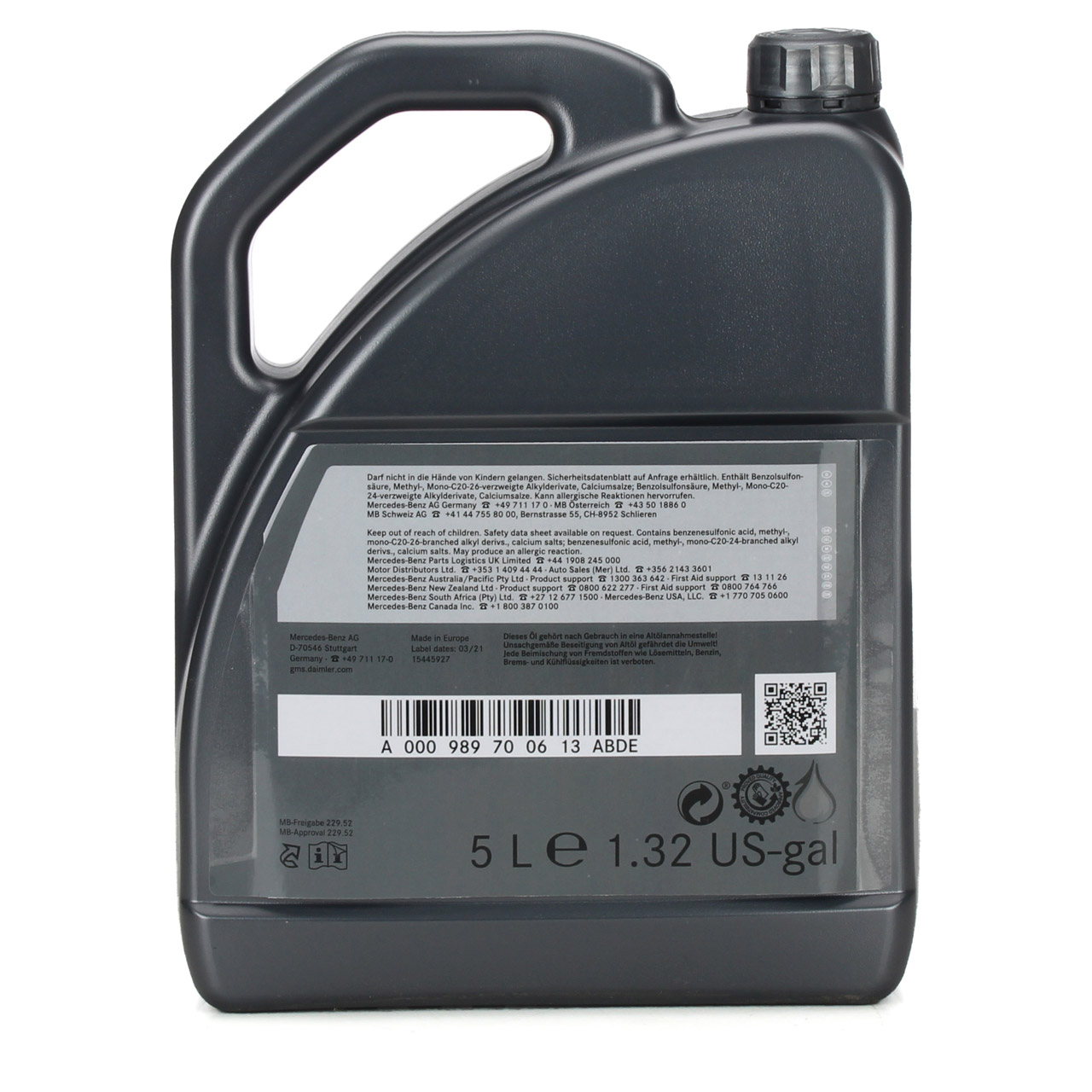 Original MERCEDES-BENZ Motor oils - 000 989 33 09 13 | myparto 