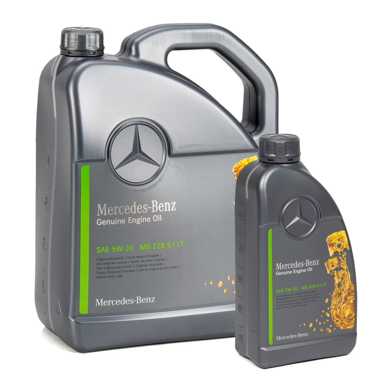 6L 6 Liter ORIGINAL Mercedes-Benz Motoröl Öl 5W-30 MB 228.51 LT 0009897906