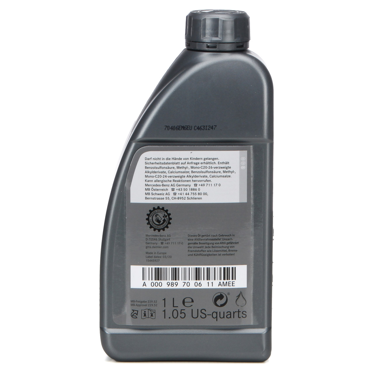 Original MERCEDES-BENZ Motor oils - 000 989 33 09 11 | myparto