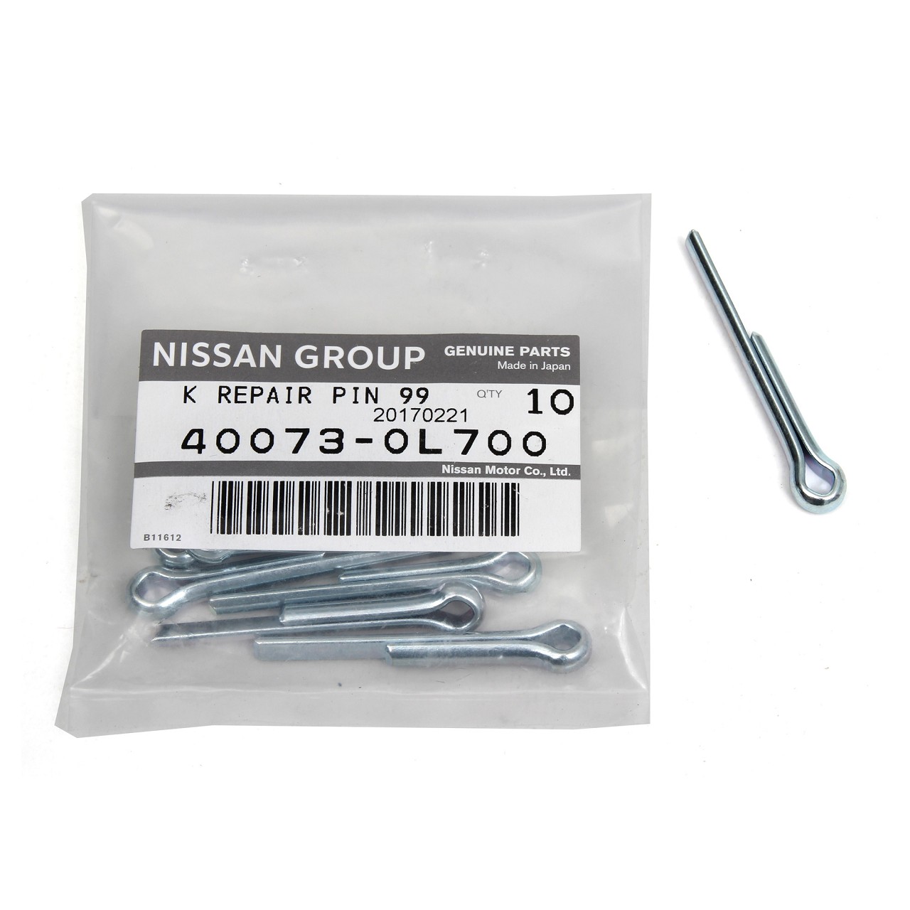 10x ORIGINAL Nissan Splint Sicherungssplint Radlager Radnabe 4007-30-L700