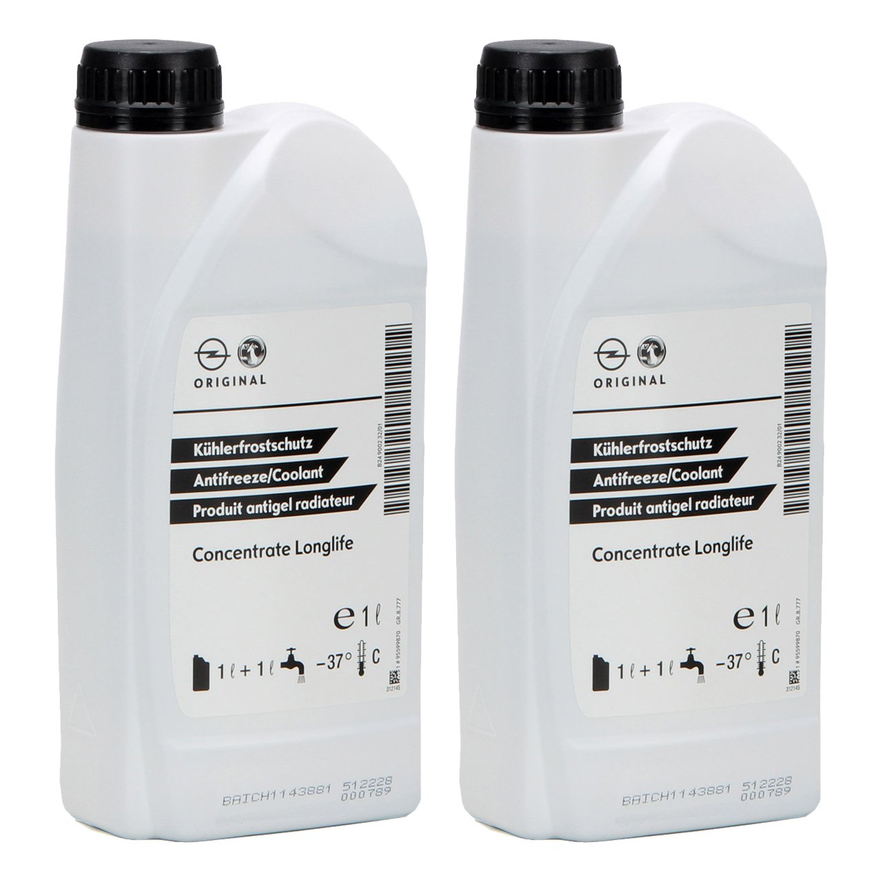 2 Liter ORIGINAL Opel Kühlerfrostschutz DEX-COOL Concentrate Longlife 95599870