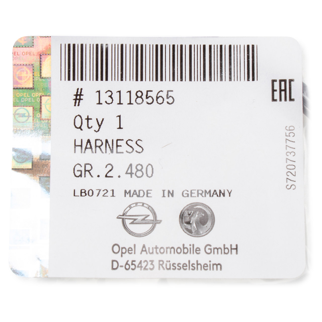 ORIGINAL Opel Rep.-Satz ABS Sensor Raddrehzahlsensor Astra H ohne IDS+ vorne 13118565