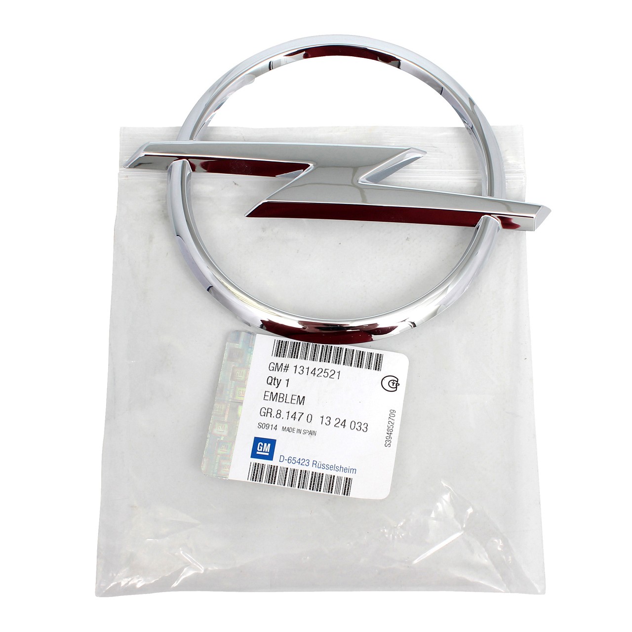 ORIGINAL Opel Blitz Emblem Plakette Logo Kühlergrill Astra H 1324033