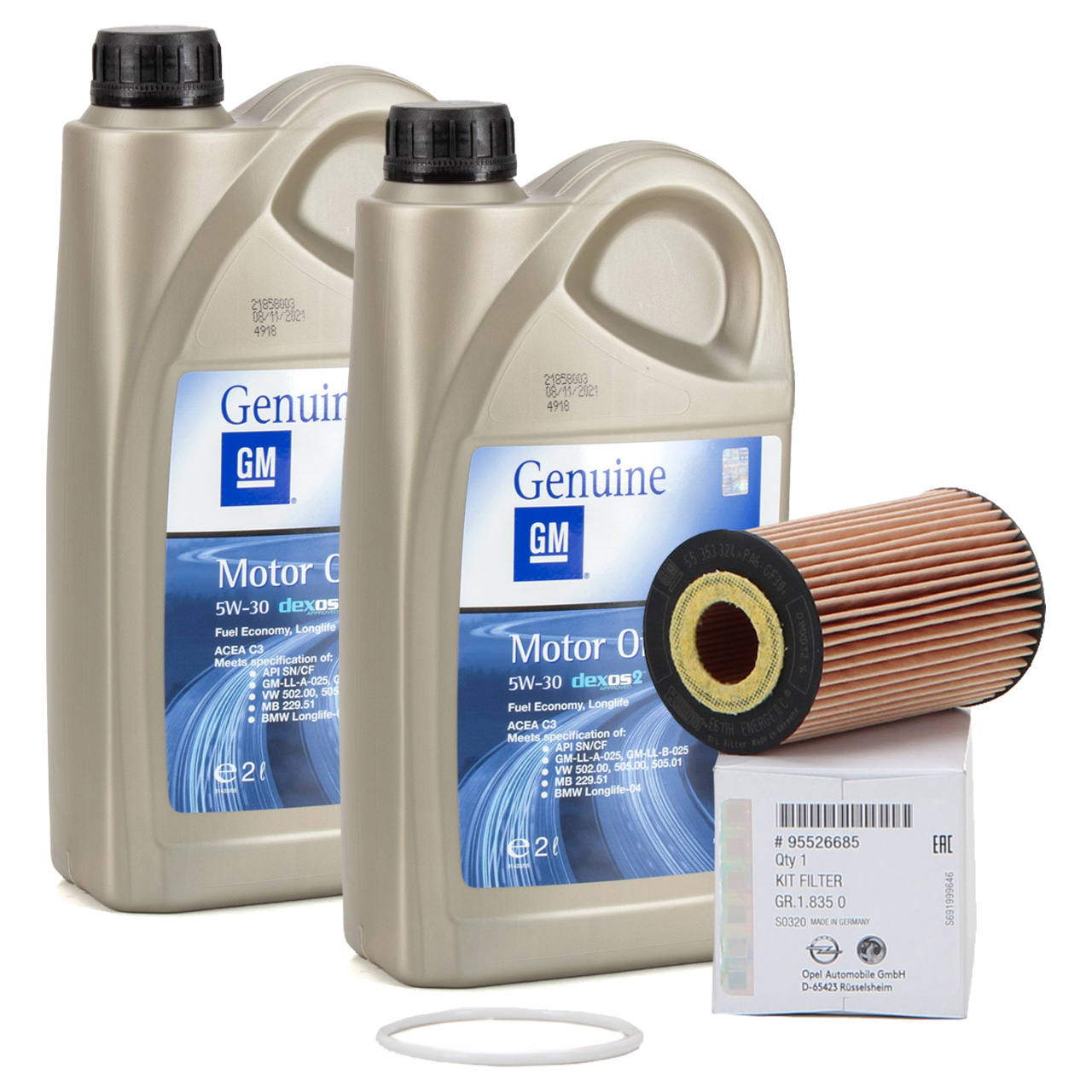 Ölwechsel Set – 5L Motoröl 5W30 Dexos2 + Ölfilter + Ablassschraube