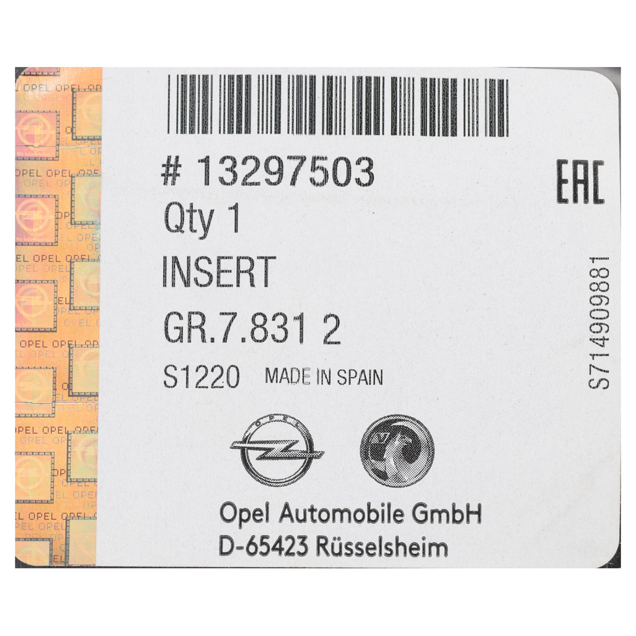 ORIGINAL Opel Rahmen Nebelscheinwerfer Blende Abdeckung Meriva B vorne links 13297503