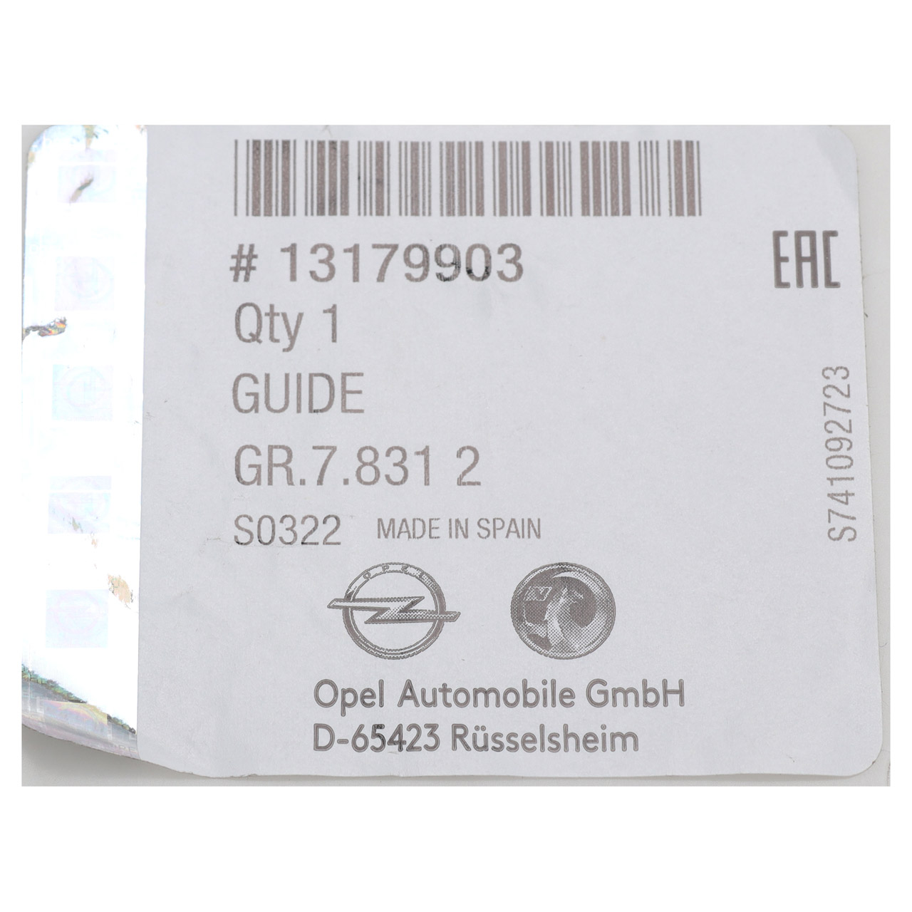 ORIGINAL GM Opel Stoßstangenhalter Halter Heckverkleidung hinten links 13179903