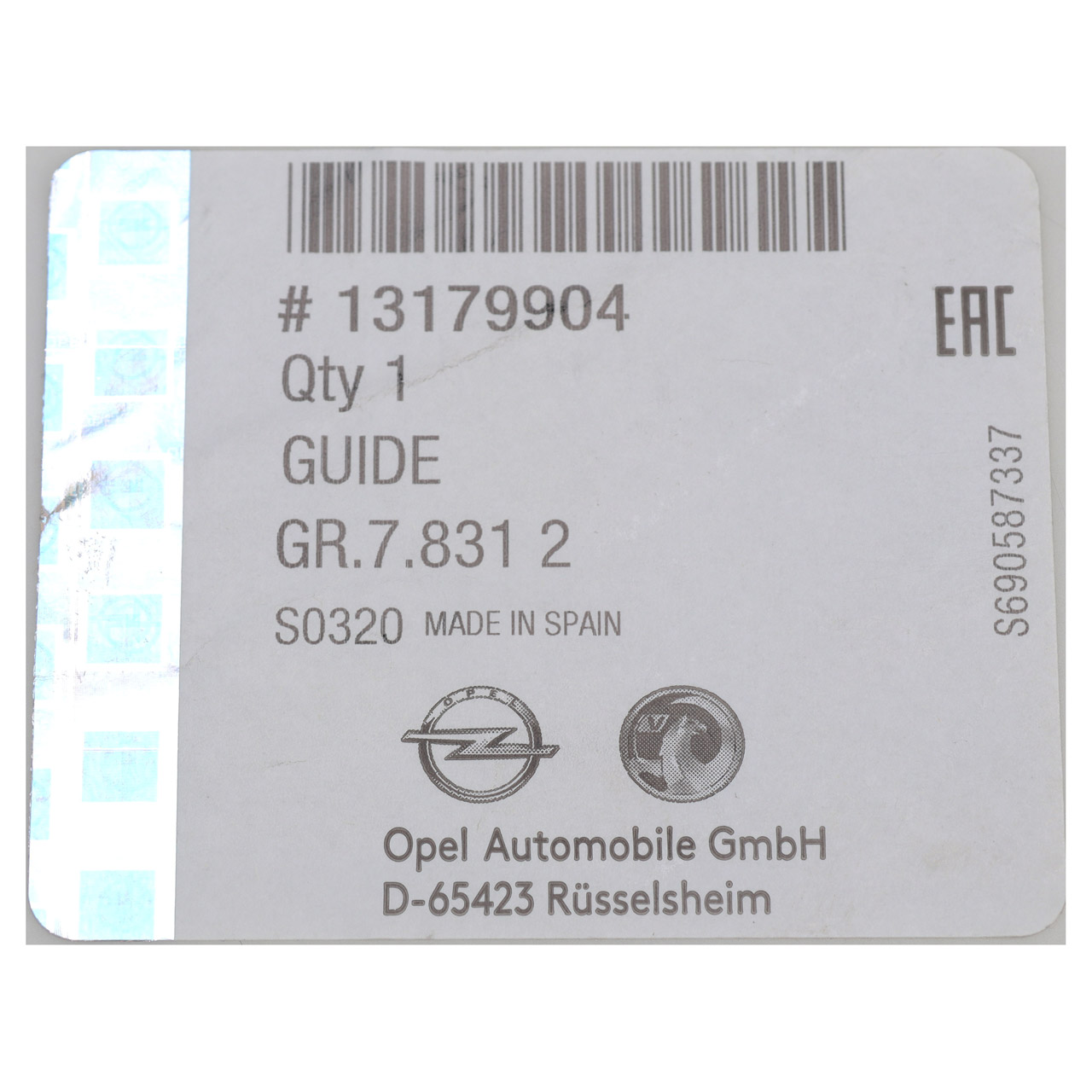 ORIGINAL GM Opel Stoßstangenhalter Halter Heckverkleidung hinten rechts 13179904