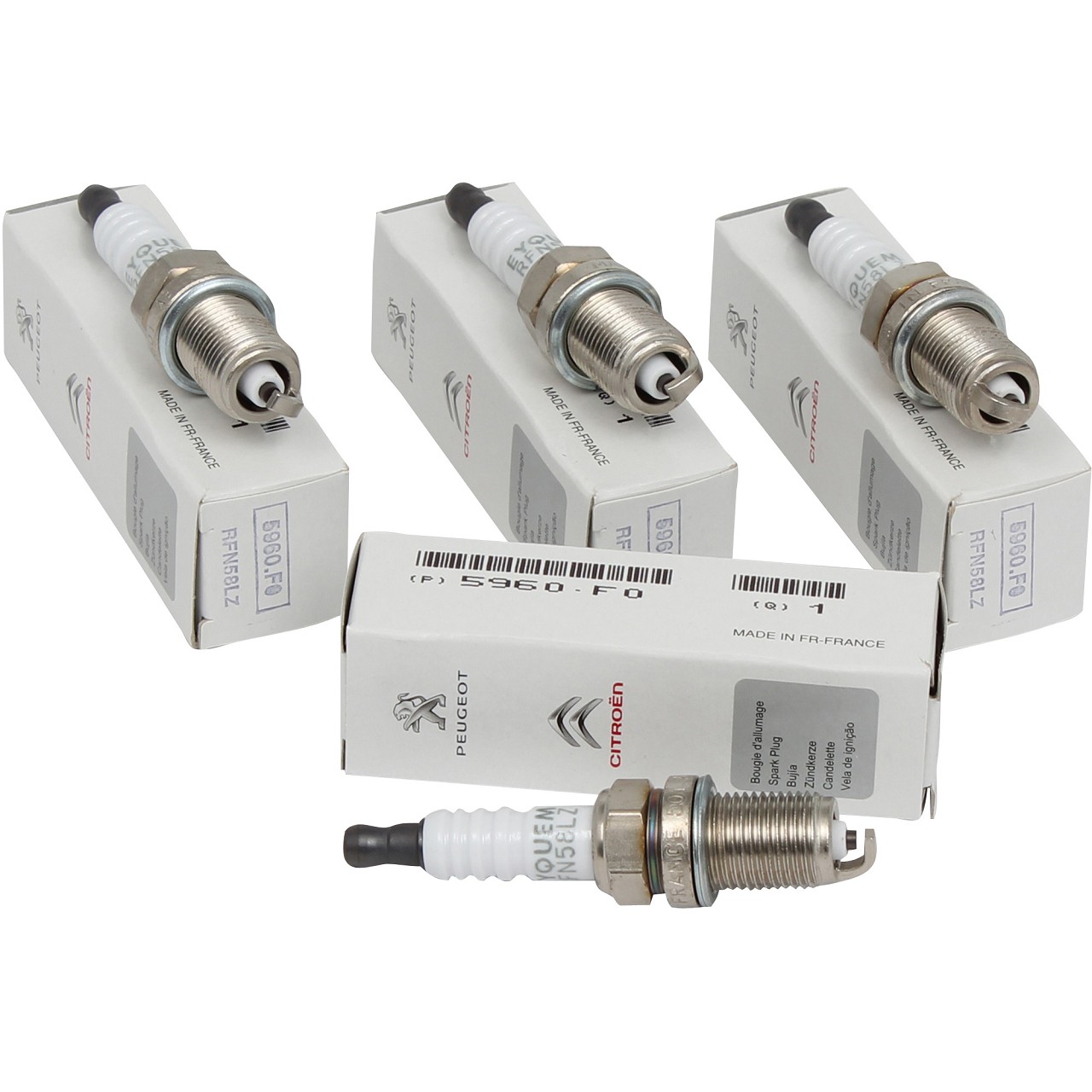 4x ORIGINAL PSA Zündkerze C2 C3 106 205 206 207 306 307 406 605 1.0-2.0 5960.F0
