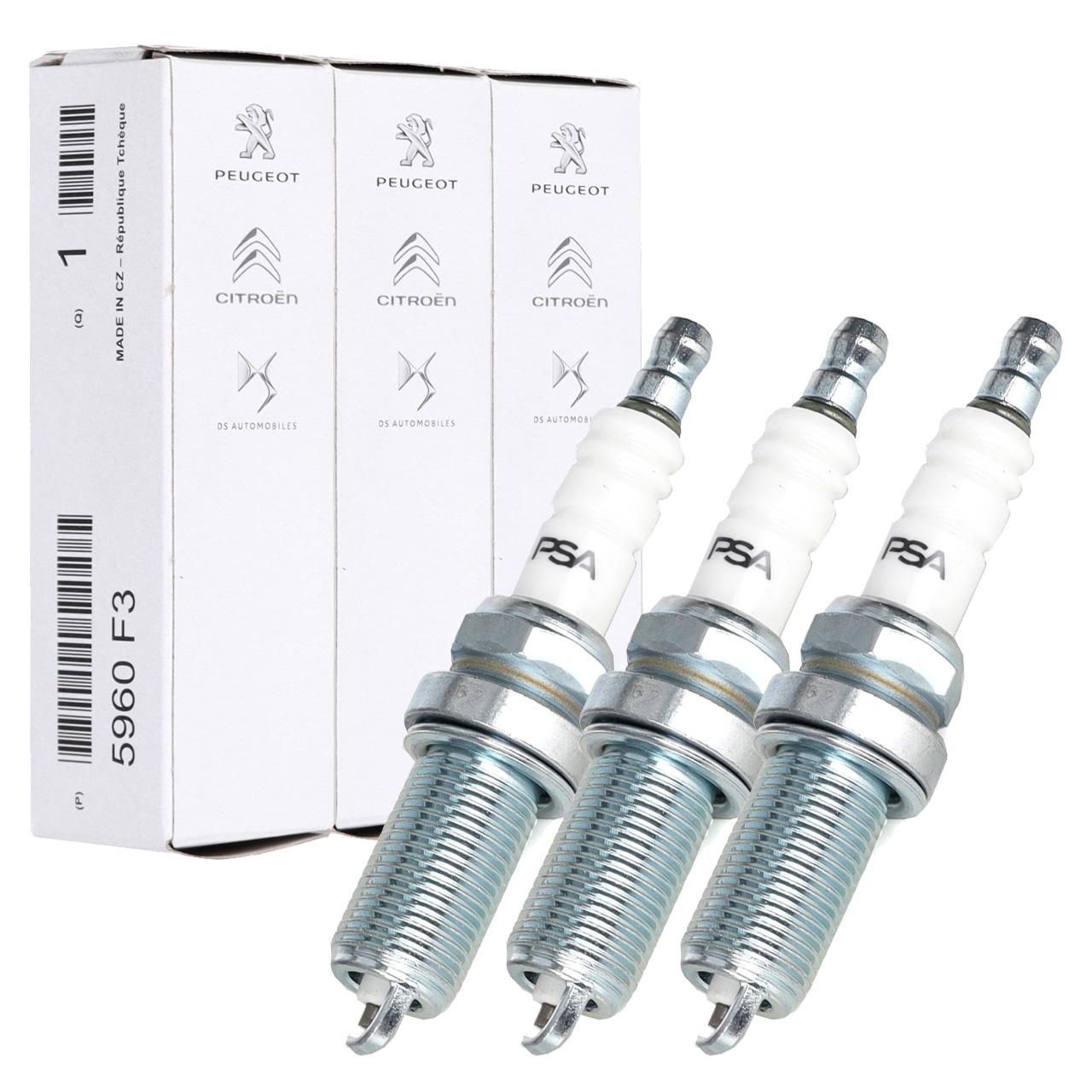 3x ORIGINAL Citroen Peugeot Zündkerze C1 107 (PM_, PN_) 1.0 68 PS 5960.F3