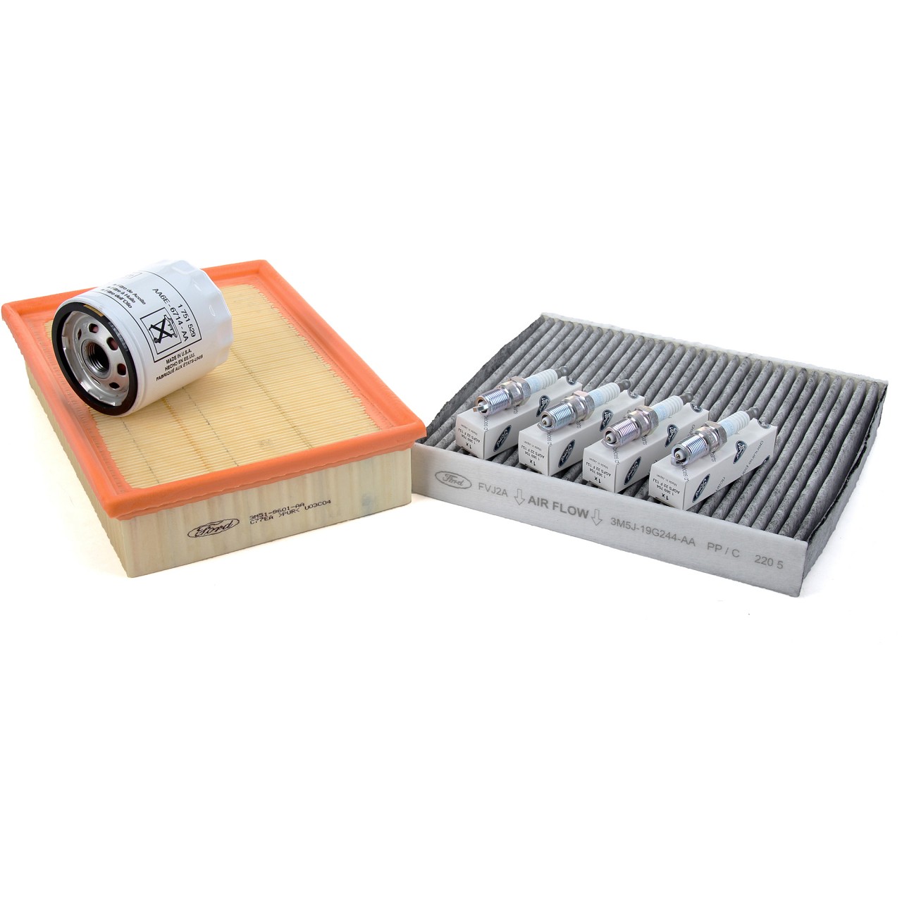 ORIGINAL Ford Inspektionskit + 4x Z&uuml;ndkerze FOCUS C-MAX 1.8 2.0 120-145 PS