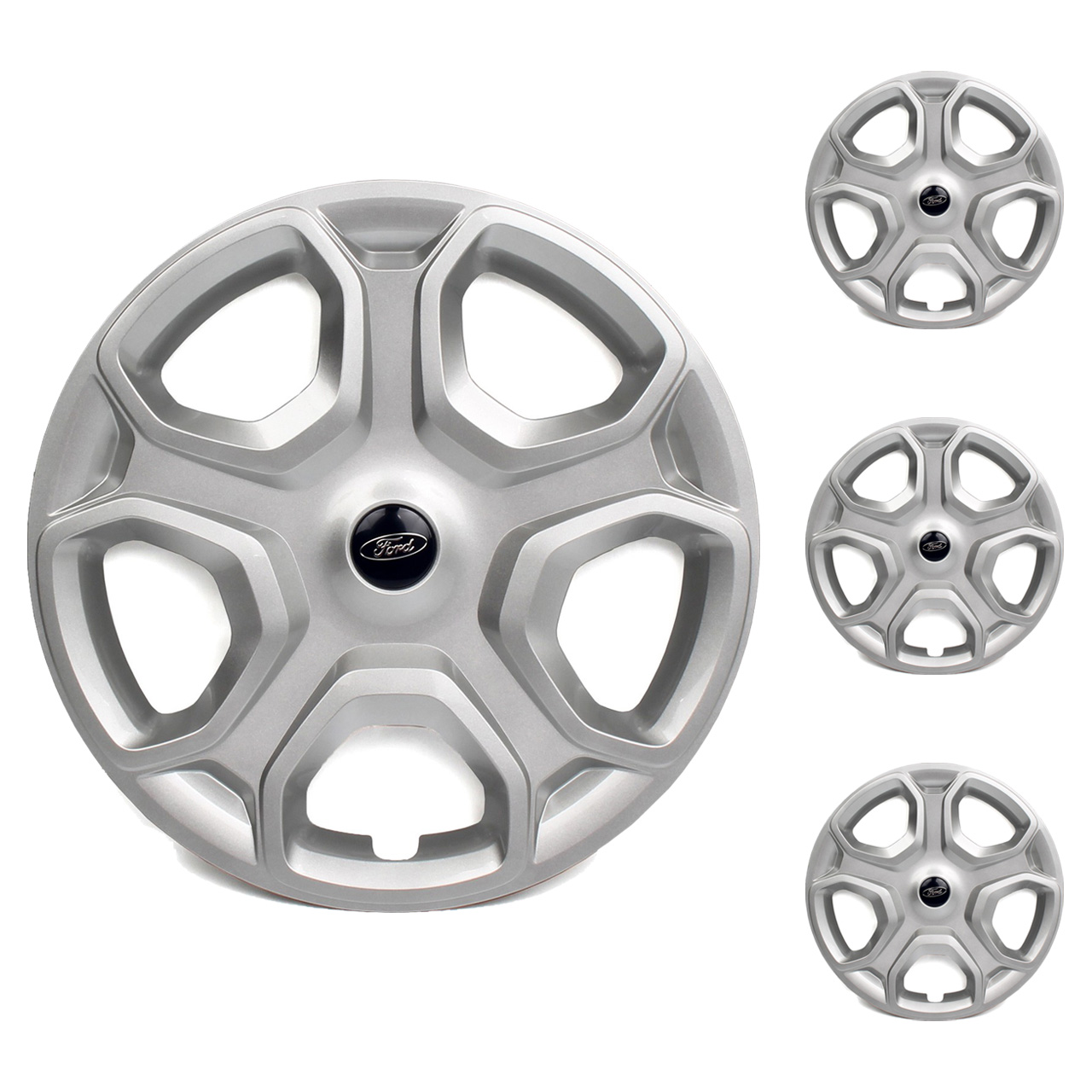 4x ORIGINAL Ford Radkappe Radblende SILBER 17 Zoll 2071387 für KUGA II MK2