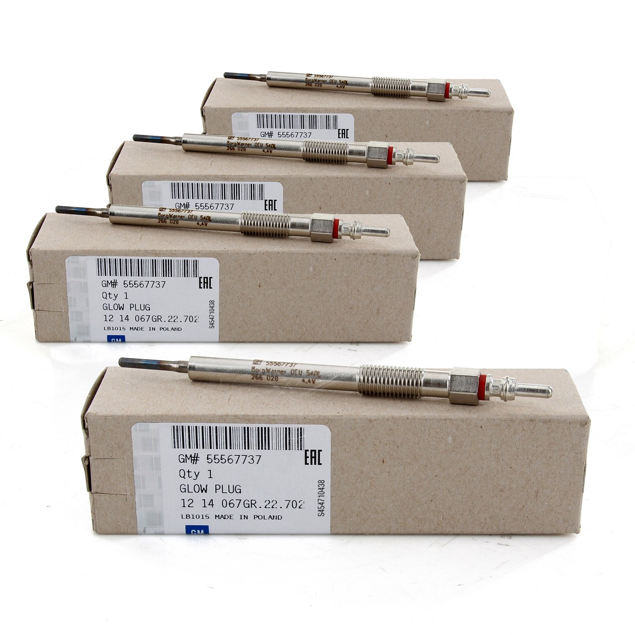 4x NONSTOP Glow Plugs For Vauxhall Astra J, Corsa D, Meriva B, Mokka 1.7 CDTI – 55567737