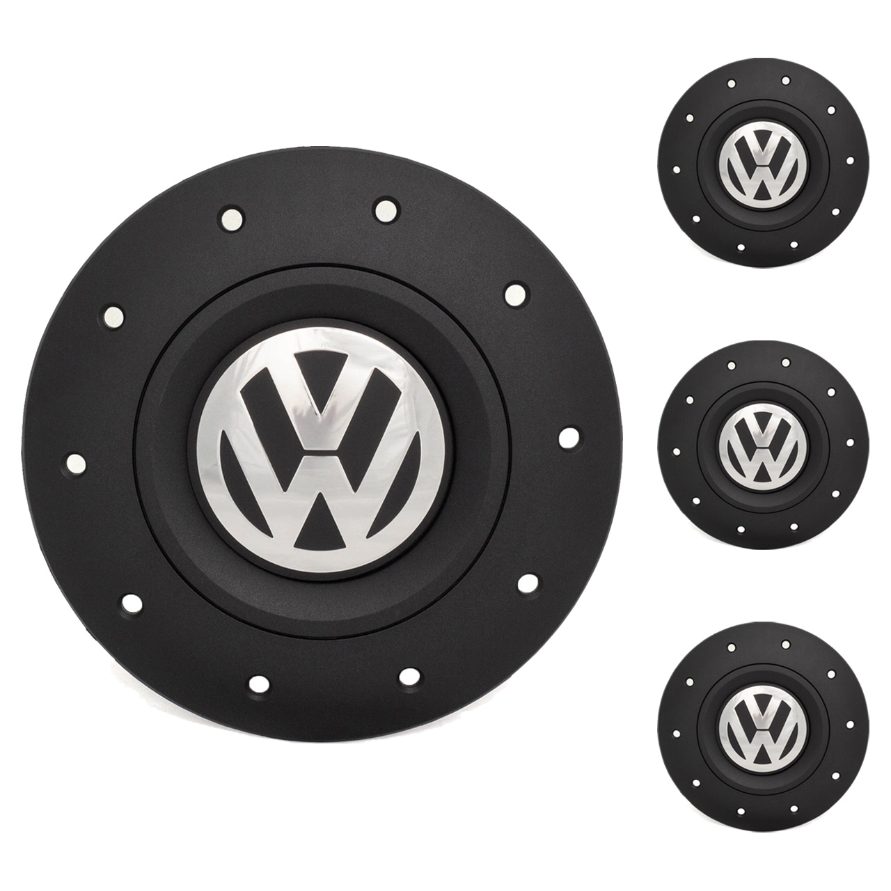 *4x Original VW T5 Multivan Felgendeckel Nabendeckel Radkappen 7H0601151B RVB 