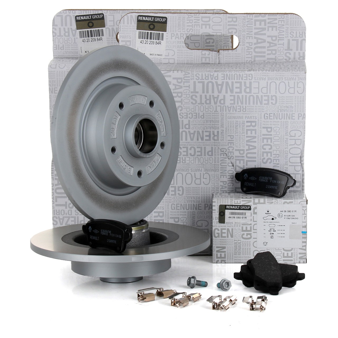 ORIGINAL Renault Bremsscheiben + Radlager + Bremsbeläge Grand / Scenic 3 hinten
