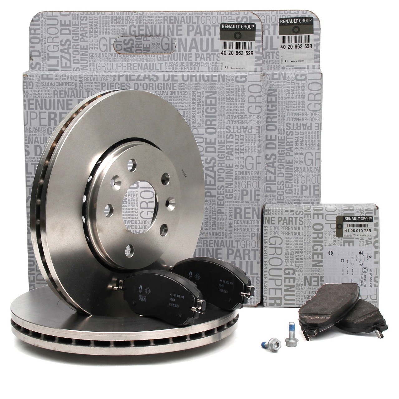 ORIGINAL Renault brake discs + brake pads Trafic 3 1.6 dCi 90-145 hp front