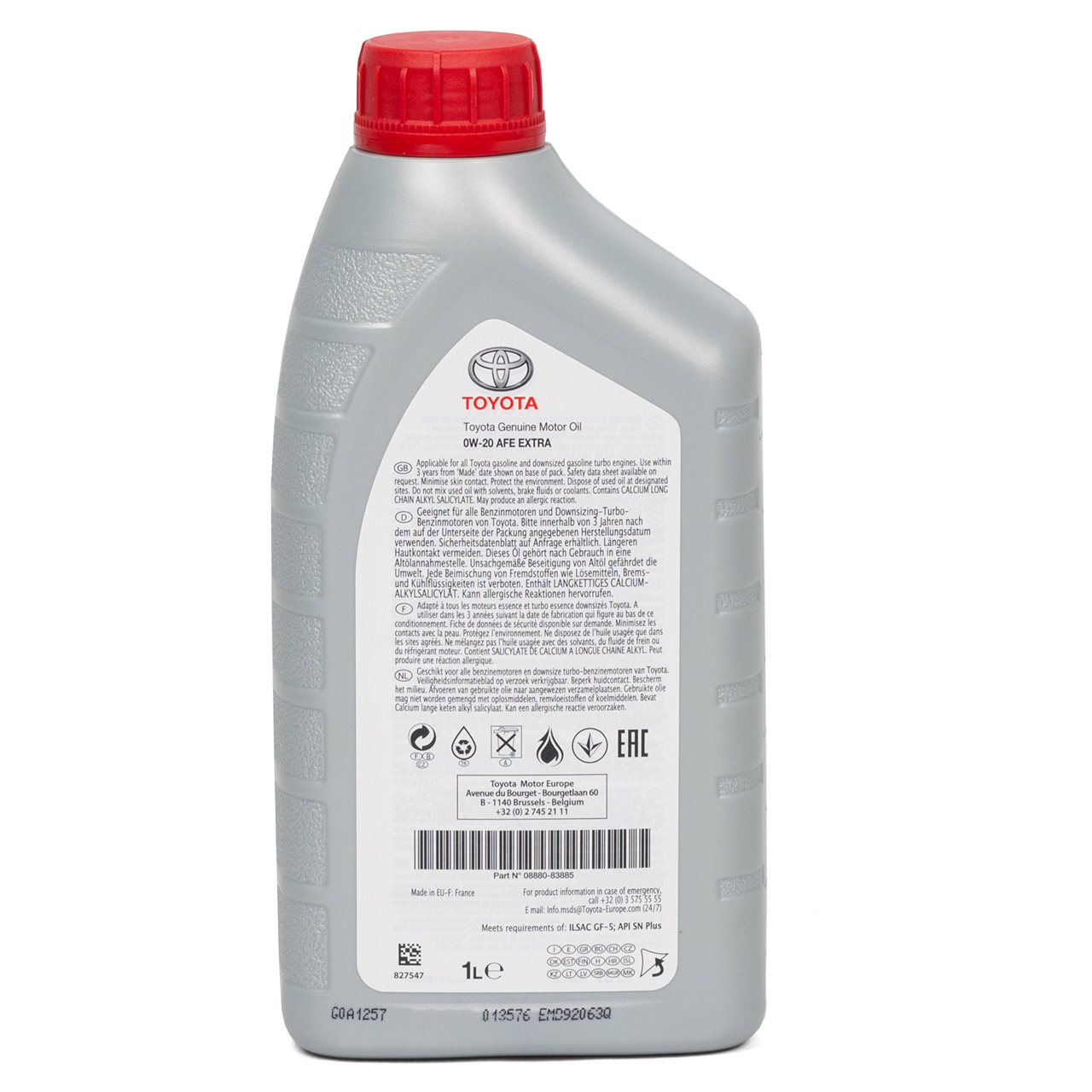 1L 1 Liter ORIGINAL Toyota Motoröl Öl ADVANCED FUEL ECONOMY AFE Extra 0W20 0W-20