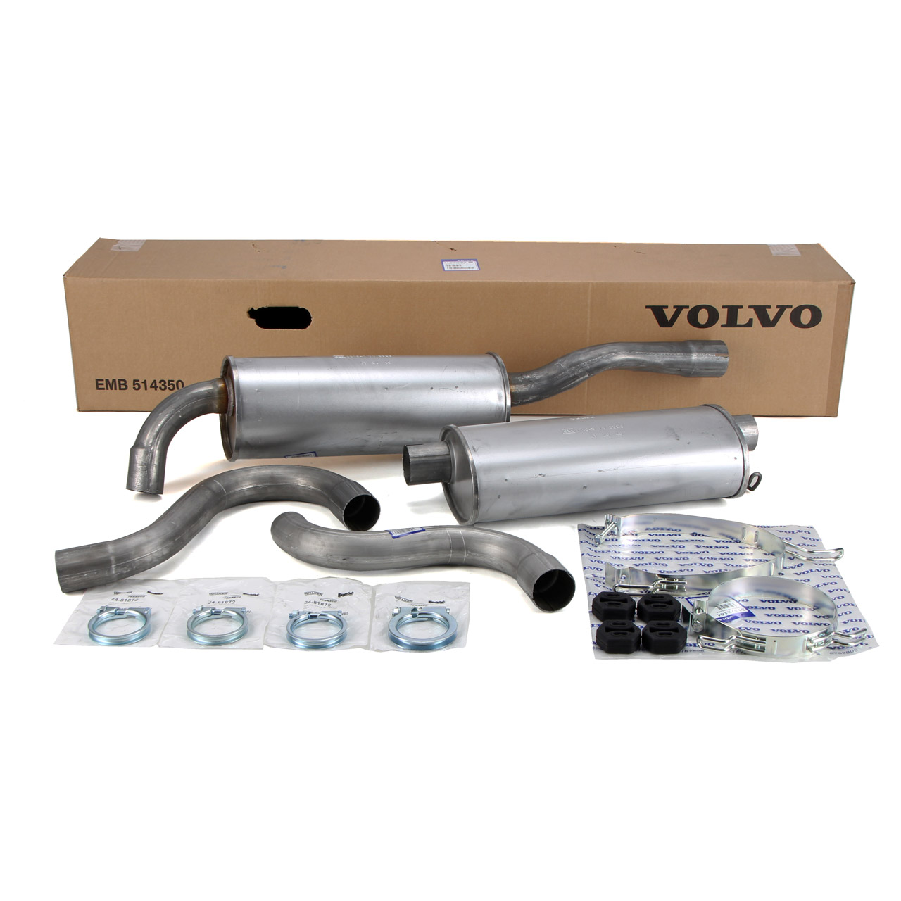 ORIGINAL Volvo Schalldämpfer + Montagematerial Satz 740 940 I II 2.0/2.3 Turbo