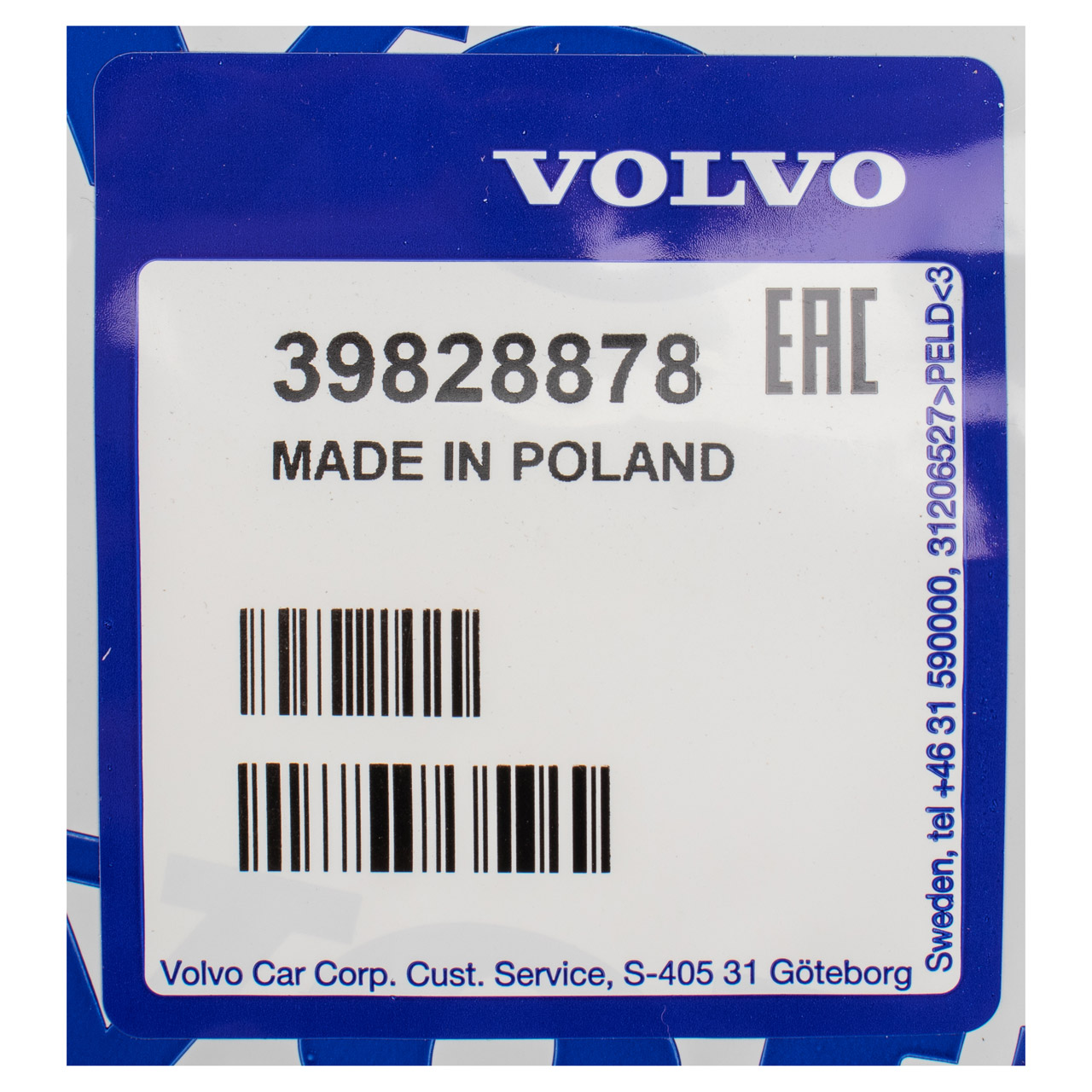 ORIGINAL Volvo Gummimatten Fußmatten Satz 4-teilig S60 2 V60 1 2011-2018 39828878