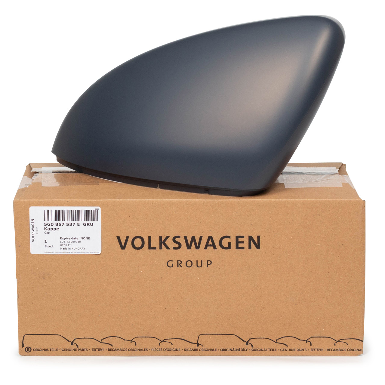 ORIGINAL VW Spiegelkappe Abdeckung Außenspiegel Golf 7 PR-Nr. 6FF links 5G0857537E GRU