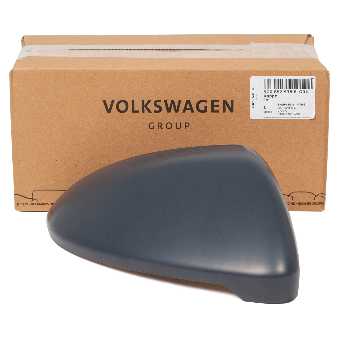 ORIGINAL VW Spiegelkappe Abdeckung Außenspiegel Golf 7 PR-Nr. 6FF rechts 5G0857538E GRU