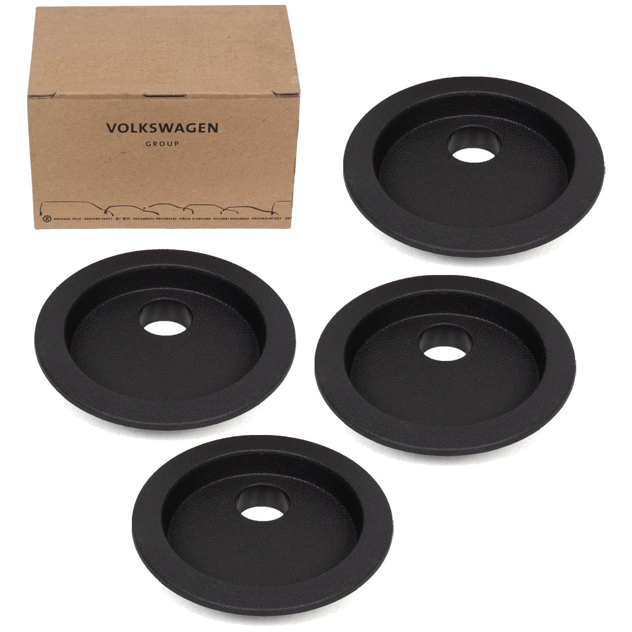 4x ORIGINAL VW Mount for Lashing Eye Satin Black T5 T6 7H0863467 9B9