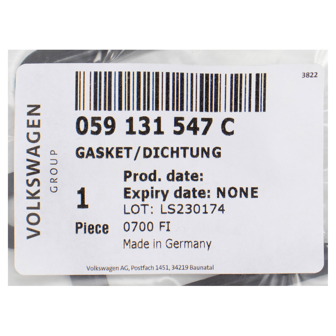 ORIGINAL VW Audi Porsche Dichtung AGR Ventil Touareg 7L A4 B7 B8 2.7 3.0 TDI 059131547C