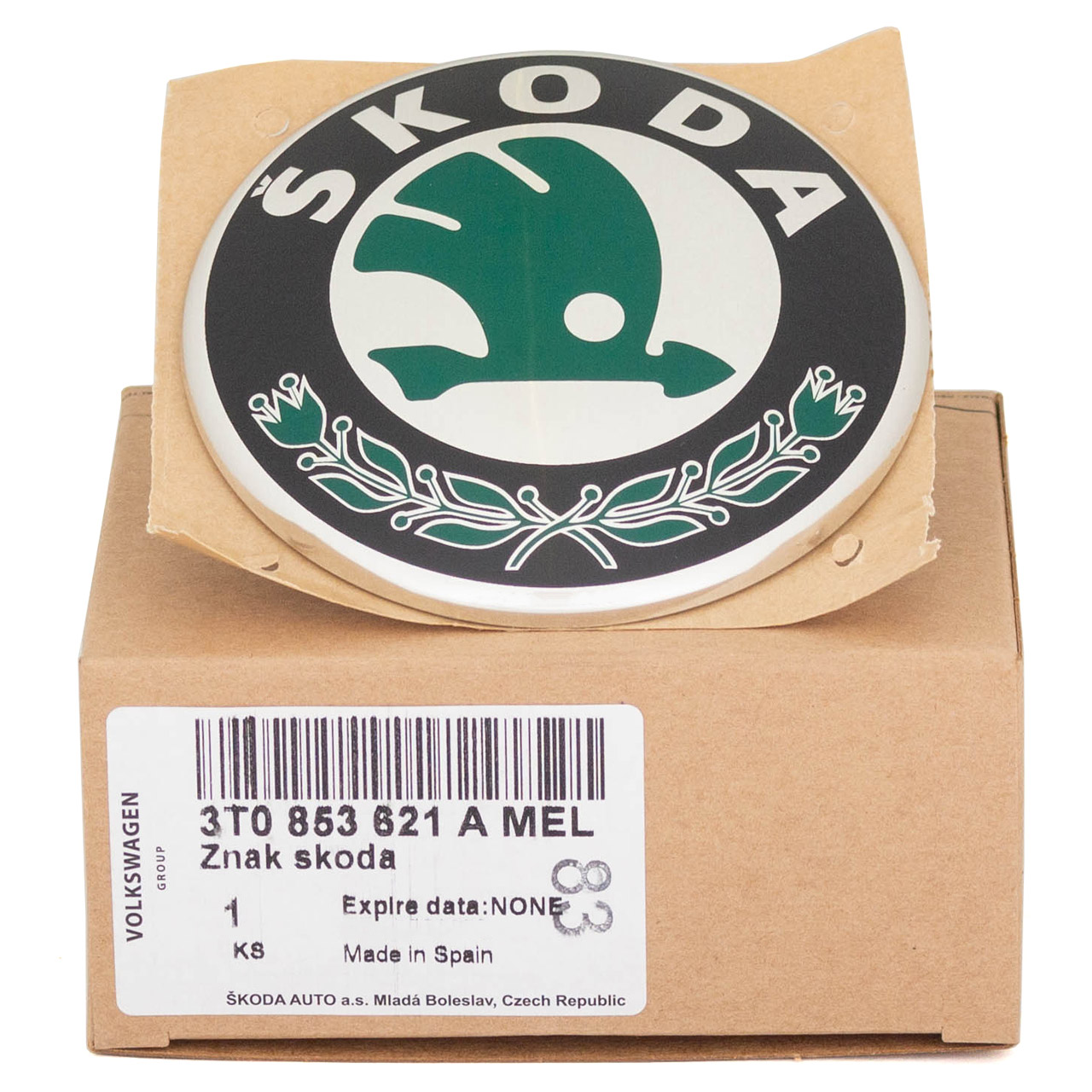 ORIGINAL Skoda Emblem Logo Motorhaube Superb 2 vorne 3T0853621A MEL