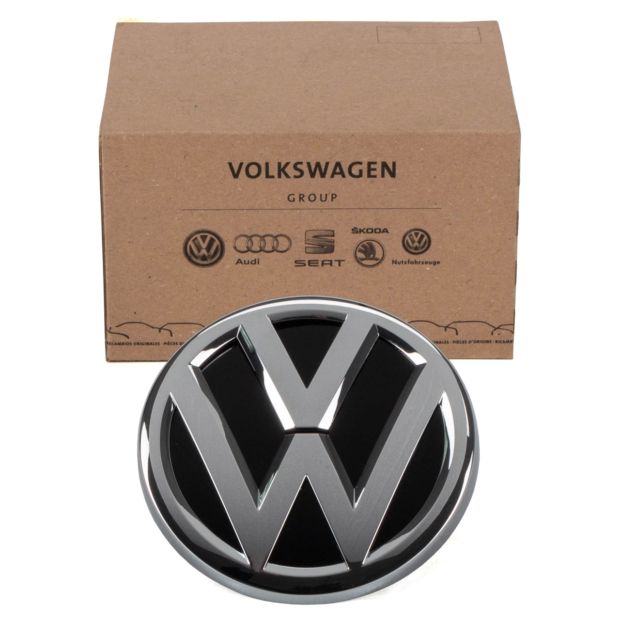 ORIGINAL VW Emblem Logo Heckklappe Schwarz Chrom Golf 7 bis Modelljahr 2020 5G0853617A