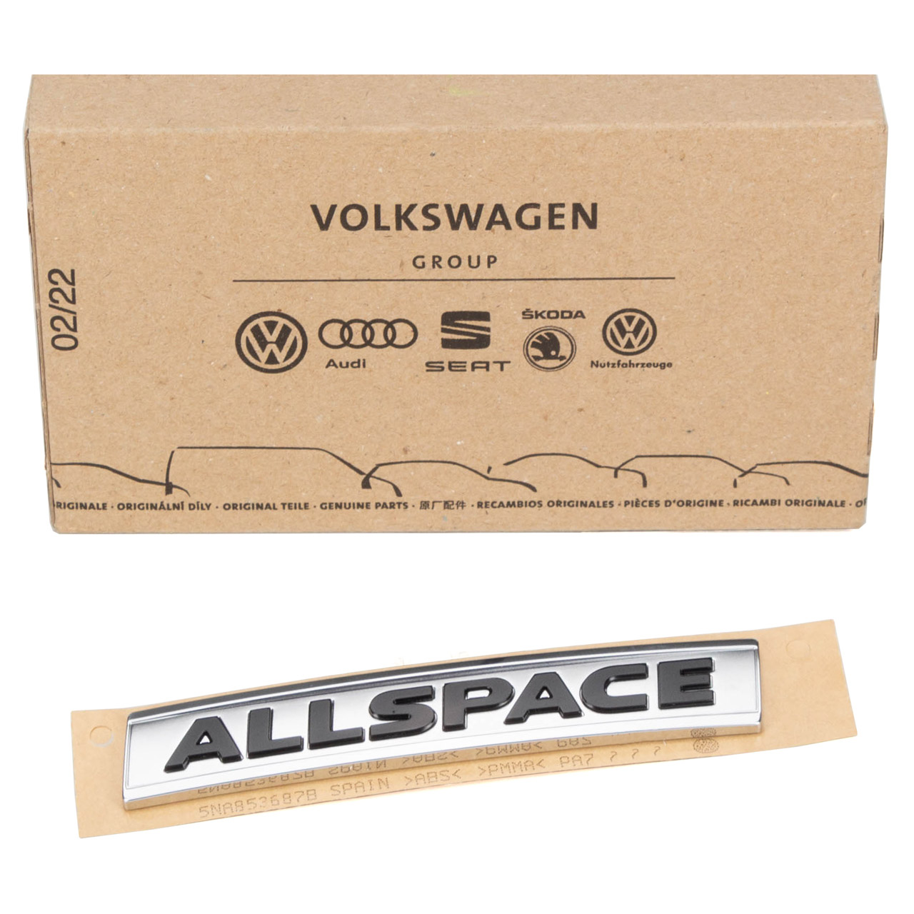 ORIGINAL VW Schriftzug ALLSPACE selbstklebend Tiguan Allspace hinten 5NA853687B CBX