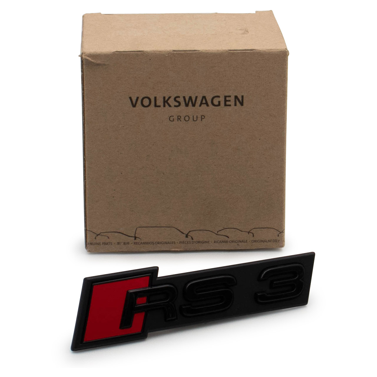 ORIGINAL Audi Emblem Plakette Schriftzug Kühlergrill Schwarz A3