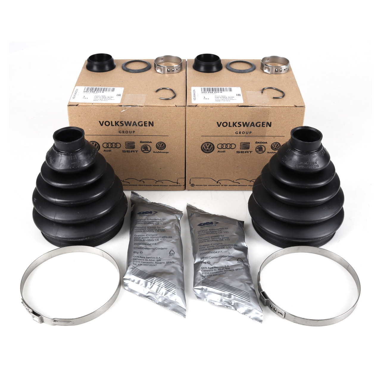 Original VOLKSWAGEN Axle cuffs - 6R0 498 203 A, 9043111 | myparto 