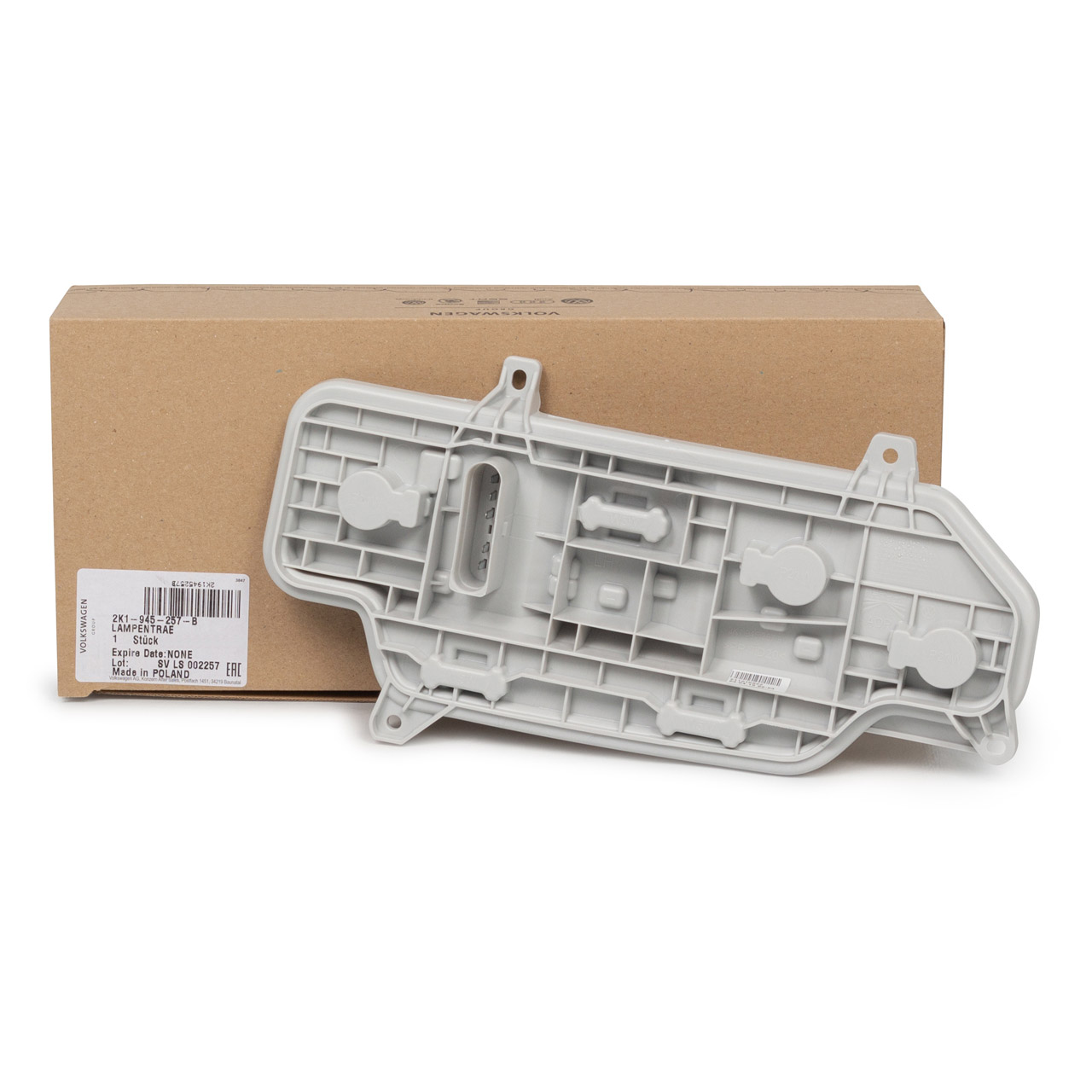 ORIGINAL VW Lampentr&auml;ger Heckleuchte CADDY 4 mit Heckklappe links 2K1945257B