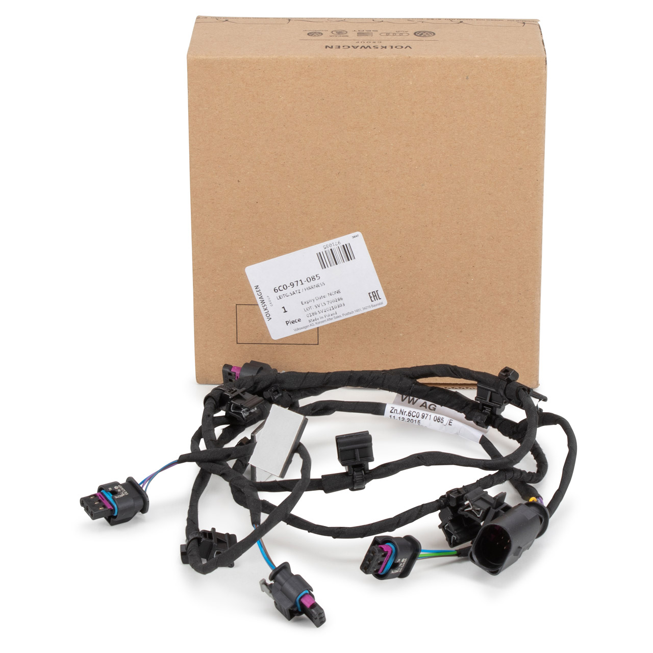 ORIGINAL VW Leitungssatz Einparkhilfe Polo 6R1 6C1 Ab 2015 PR-Nr. 2JF 2JH vorne 6C0971085
