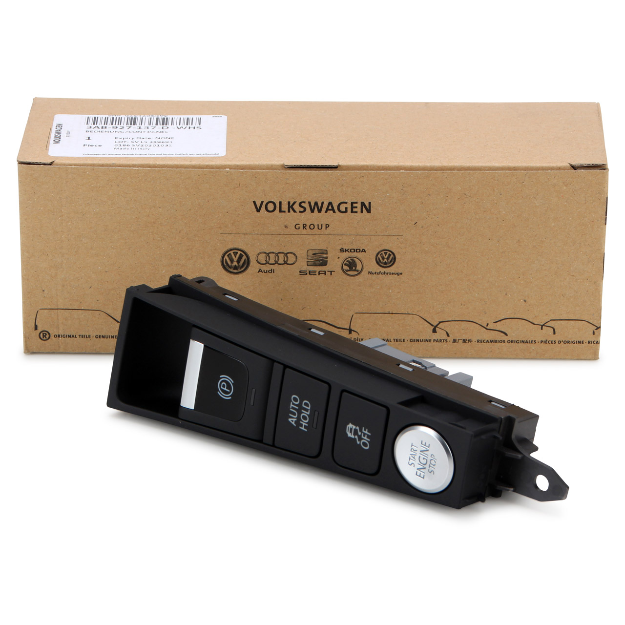 ORIGINAL VW Schalter Feststellbremse Parkbremse Mittelkonsole CC PASSAT 365 3AB927137D WHS