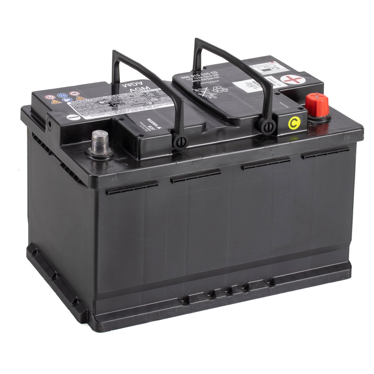 ORIGINAL VW Autobatterie Batterie Starterbatterie 12V 75Ah 420/800A 000915105CD