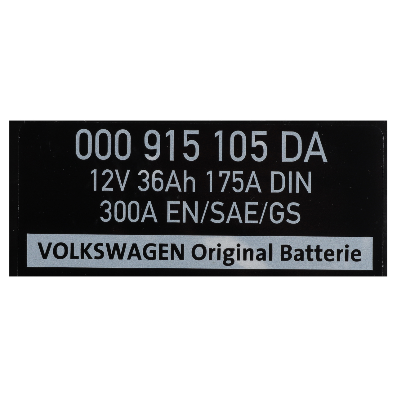 ORIGINAL VW Autobatterie Starterbatterie 12V 36Ah 175/300A 000915105DA GEPRÜFTE B-WARE
