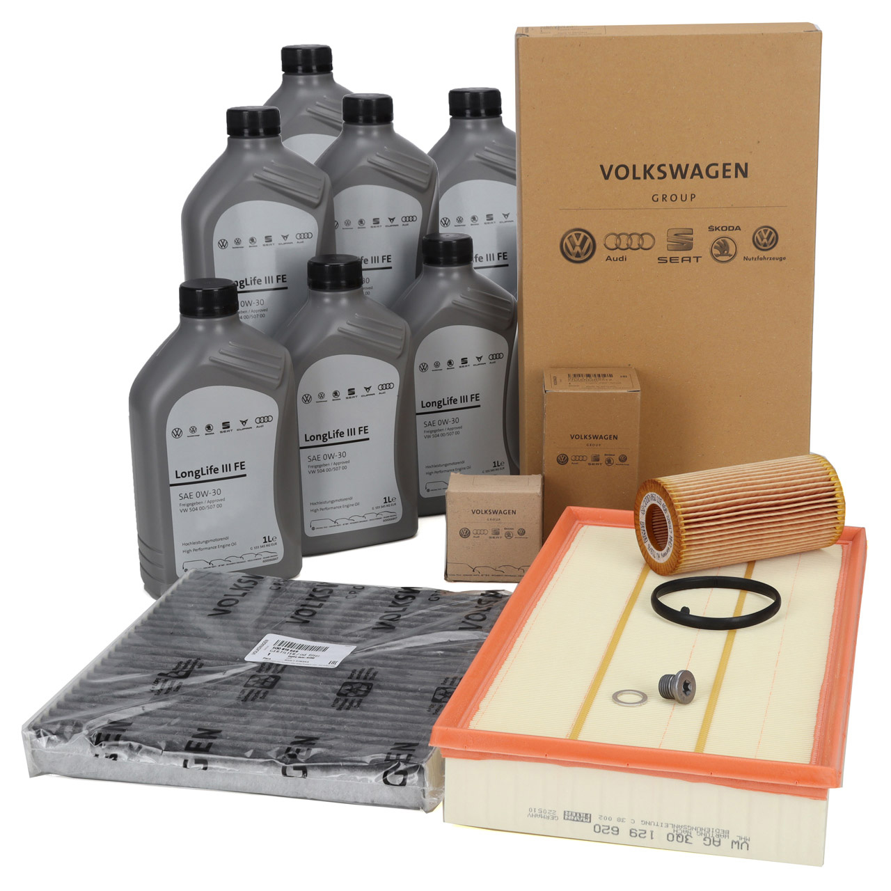 ORIGINAL AUDI filter set + 7L 0W30 engine oil RS3 (8V) RSQ3 (F3) TTRS (FV) 400 hp