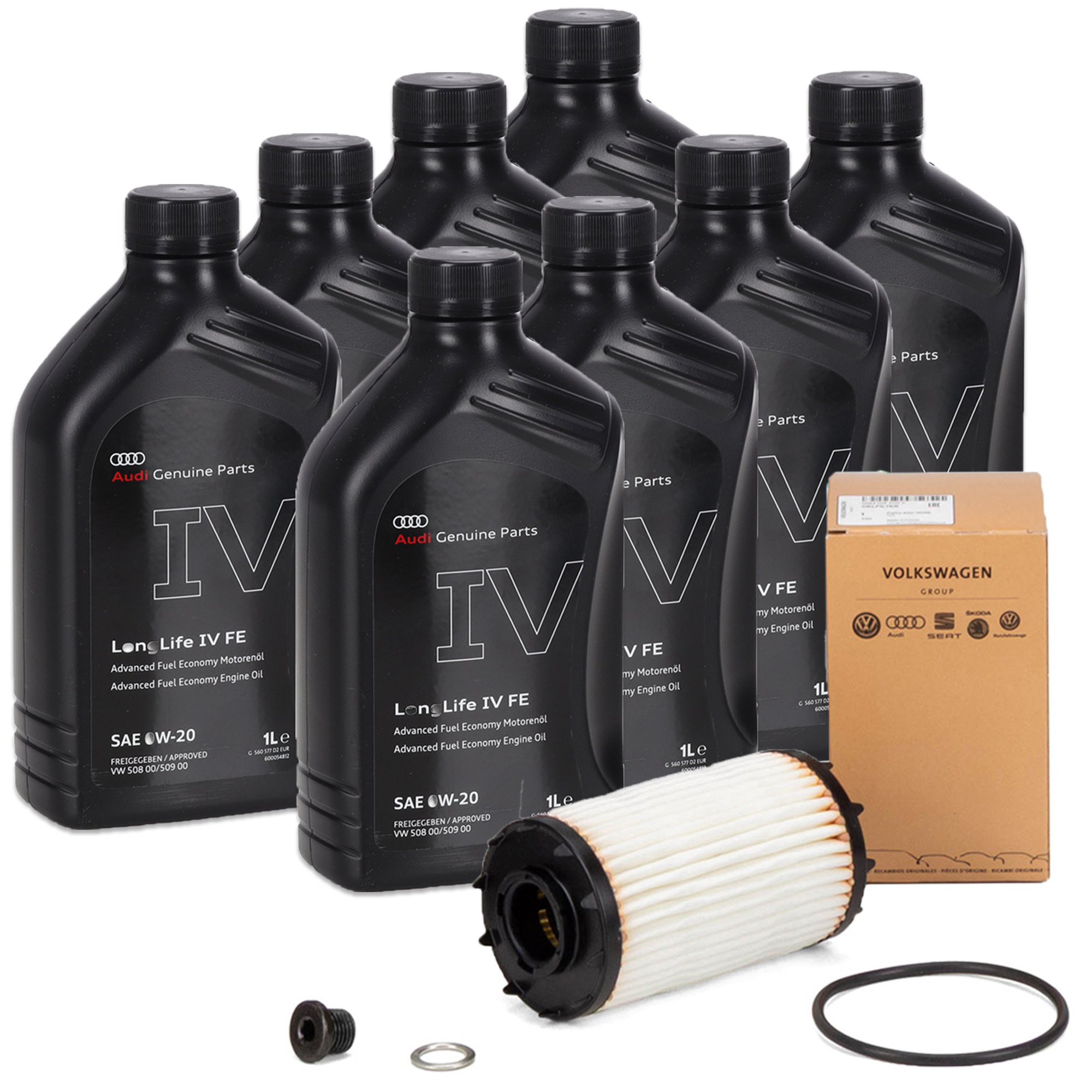 8L ORIGINAL AUDI 0W-20 engine oil + oil filter S4 RS4 B9 S5 RS5 F5 A6 C8 A7 4K A8 4N 55 TFSI