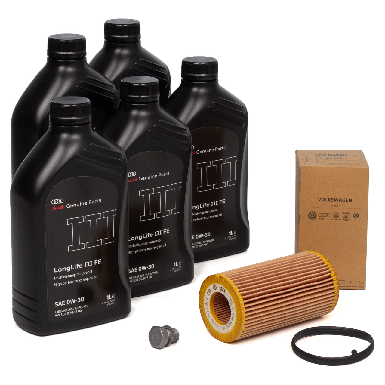 5L ORIGINAL AUDI 0W-30 Motoröl + Ölfilter A3 S3 8P A4 B7 A6 C6 TT TTS 8J 2.0 TFSI