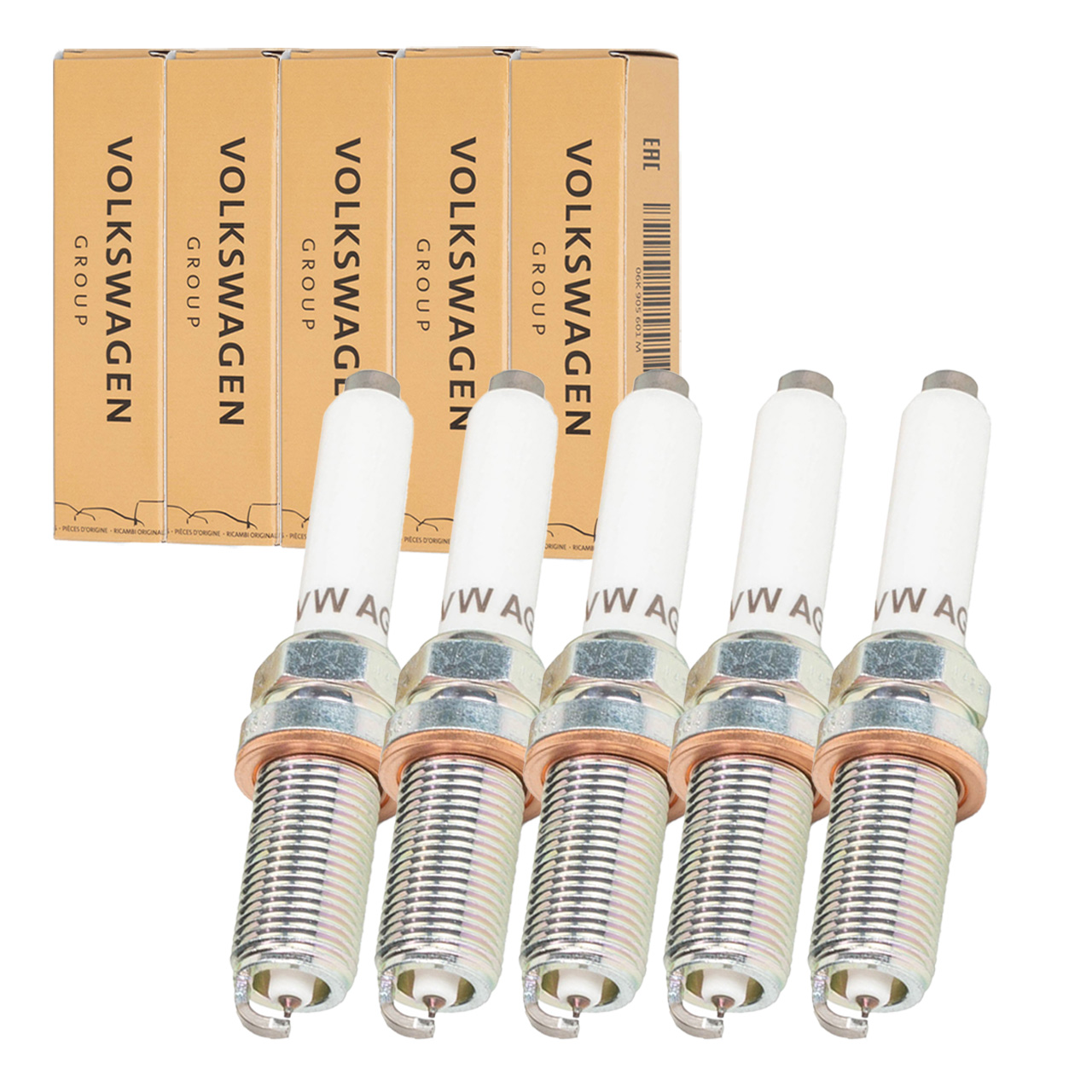 5x ORIGINAL AUDI Spark Plug RS3 8V 8Y RSQ3 F3 TTRS FV 400/407 hp 06K905601M