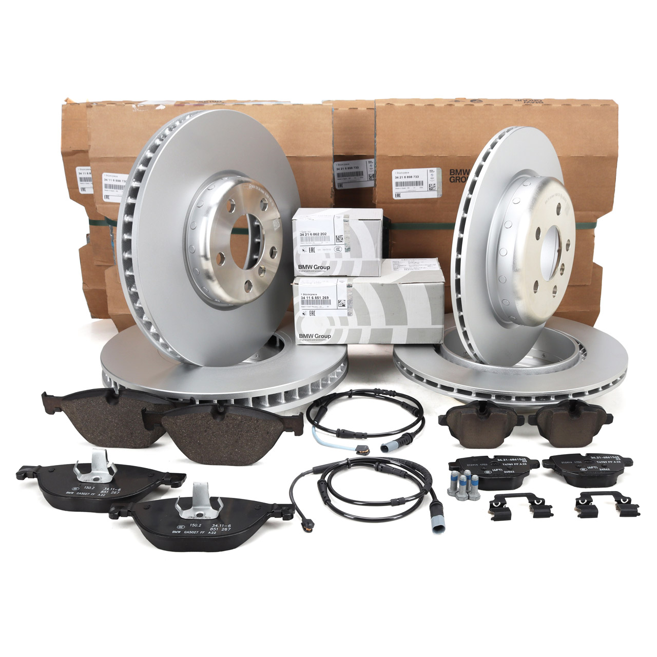 330mm Hinten Zimmermann 330mm + Beläge Hinten - Komplettsatz Für BMW 5er F10 Limousine Bremsscheiben
