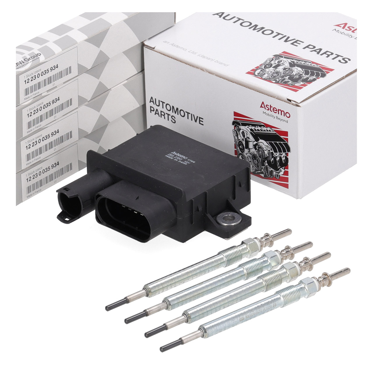 ORIGINAL BMW Gl&uuml;hkerzen + HITACHI ASTEMO Steuerger&auml;t E81-88 E90-93 E60/61 X1 E84 X3 N47