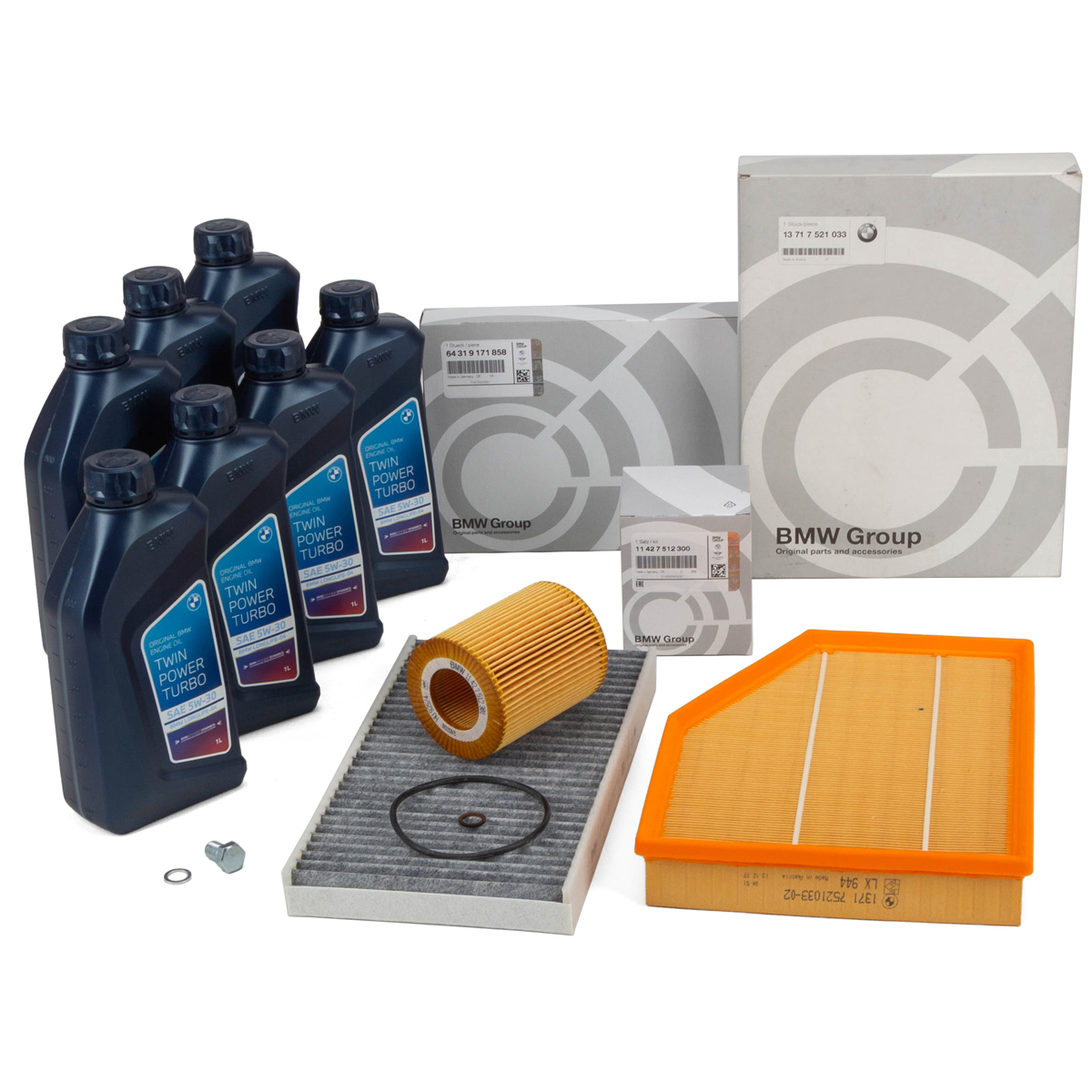 Inspektionspaket + 5W30 Öl Passend Für 5er F10 F07 F11 7er F01 02