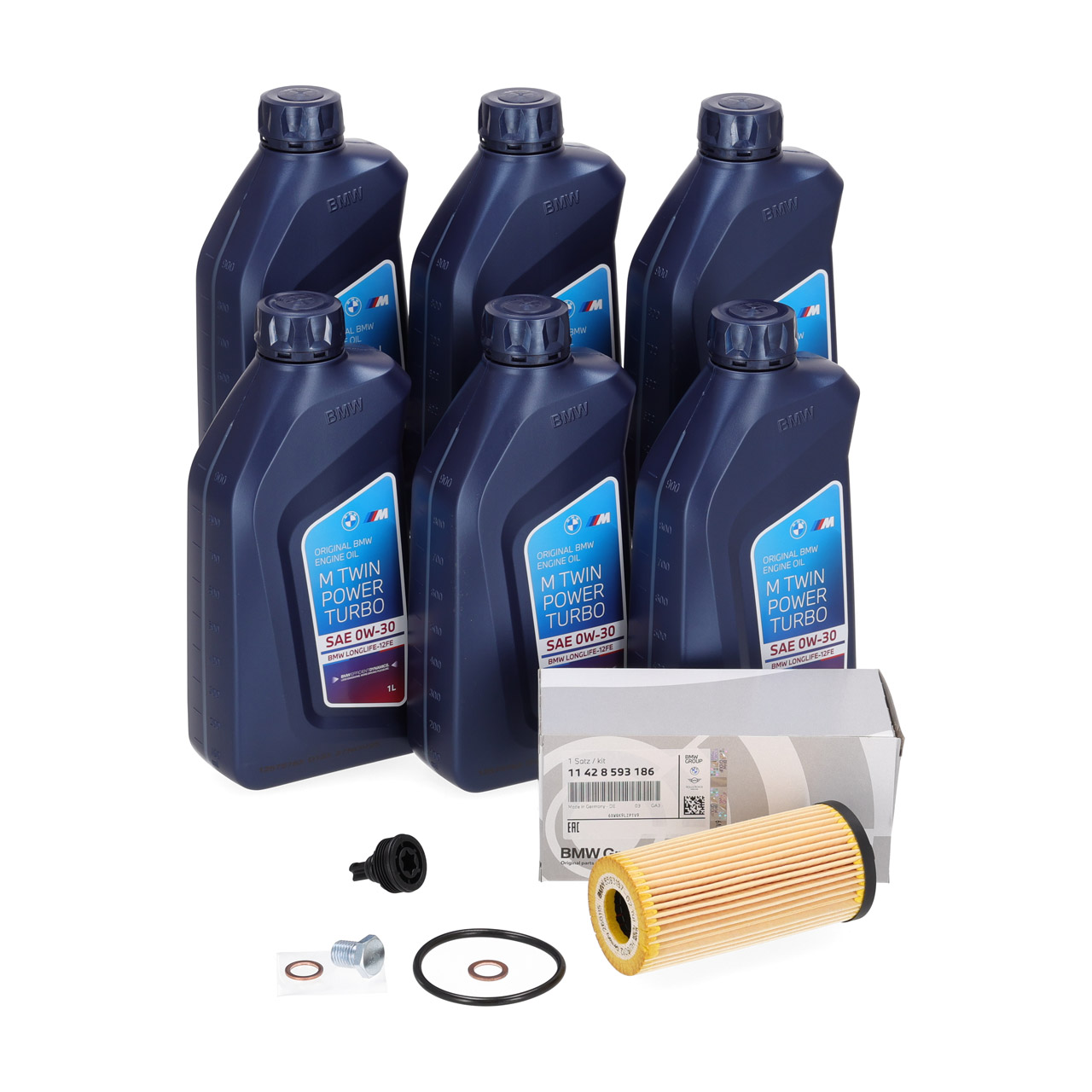 6x ORIGINAL BMW 0W30 Motor&ouml;l + &Ouml;lfilter F40 F44 F45 F46 X1 F48 X2 F39 B38 B48 B37 B47
