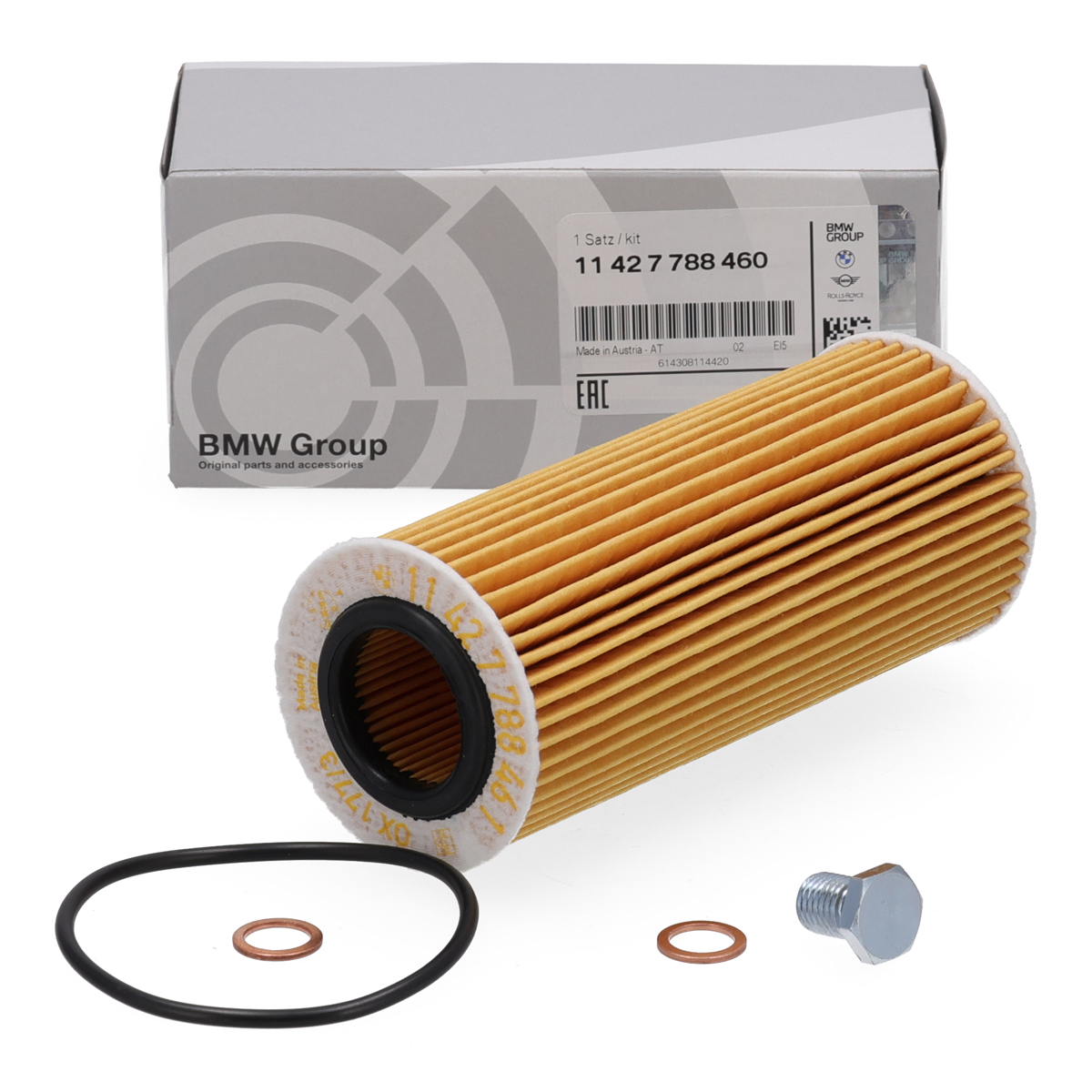 ORIGINAL BMW &Ouml;lfilter + Schraube E46 E90-93 E60 E61 E63 E64 E65-67 X3 E83 X5 E53 X6 M57