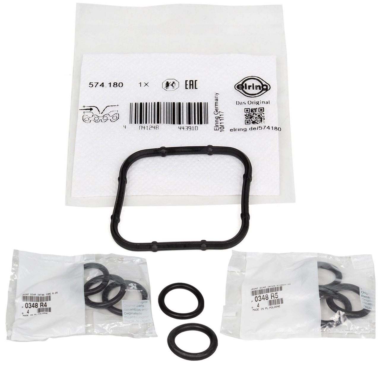 MDKAUTOPART Manifold Gasket Kit For Peugeot Citroen 1.6 HDI Diesel Engines - Includes O-Rings
